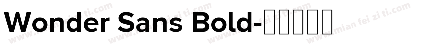 Wonder Sans Bold字体转换